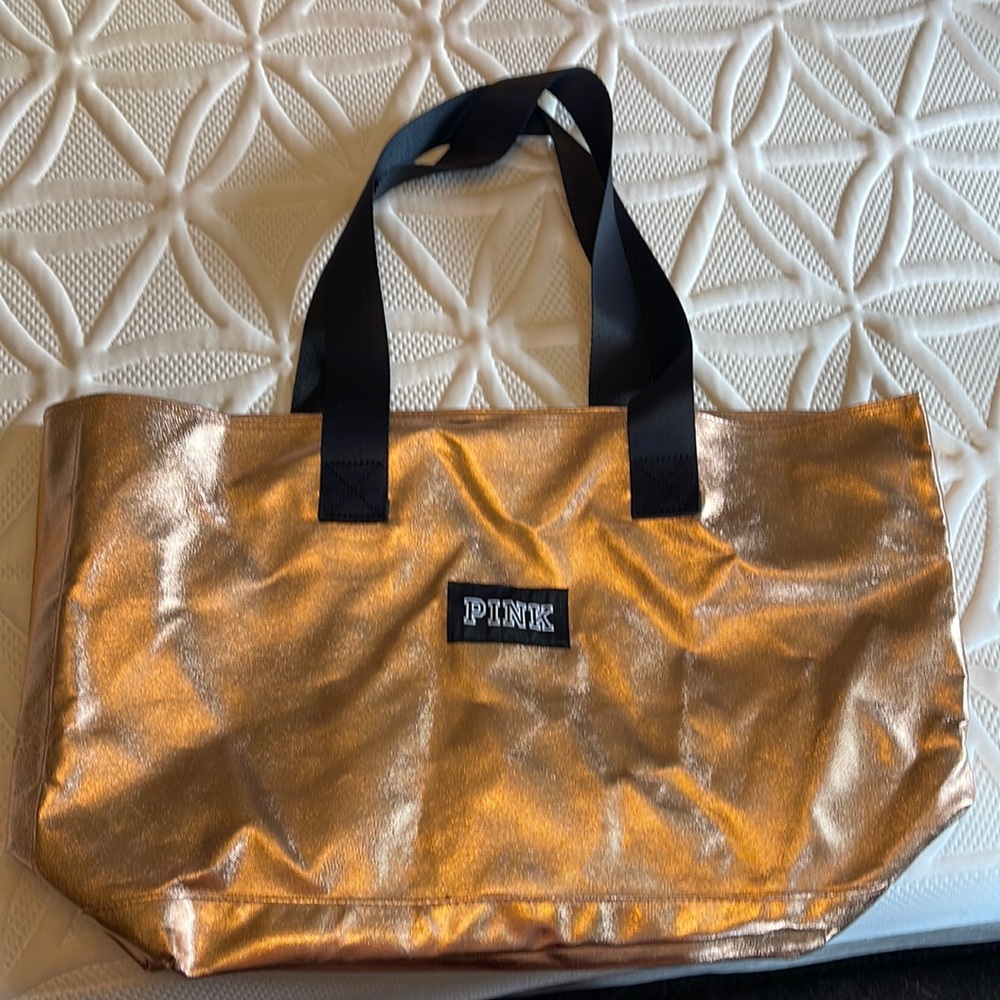 Rose gold Victoria Secret Pink tote bag